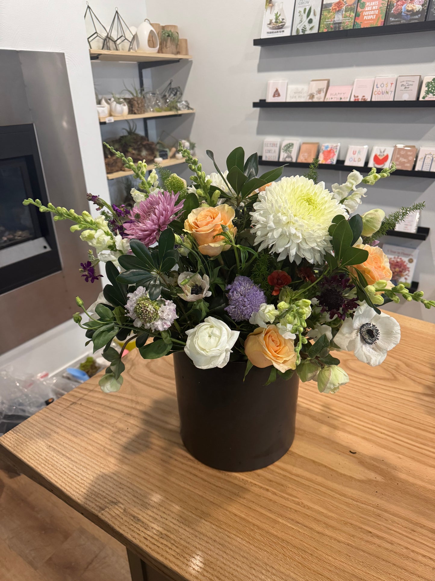 Modern Garden-Style Funeral Arrangement - Large