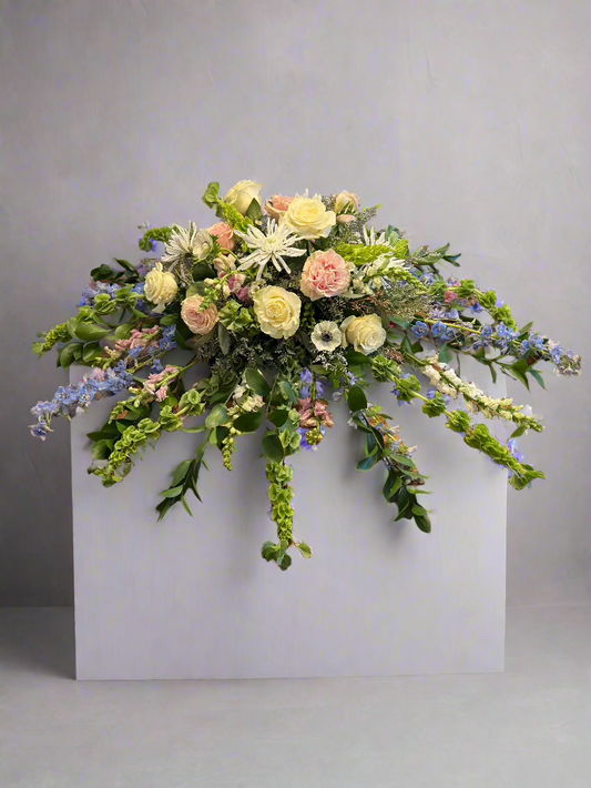 Modern Garden-Inspired Casket Spray