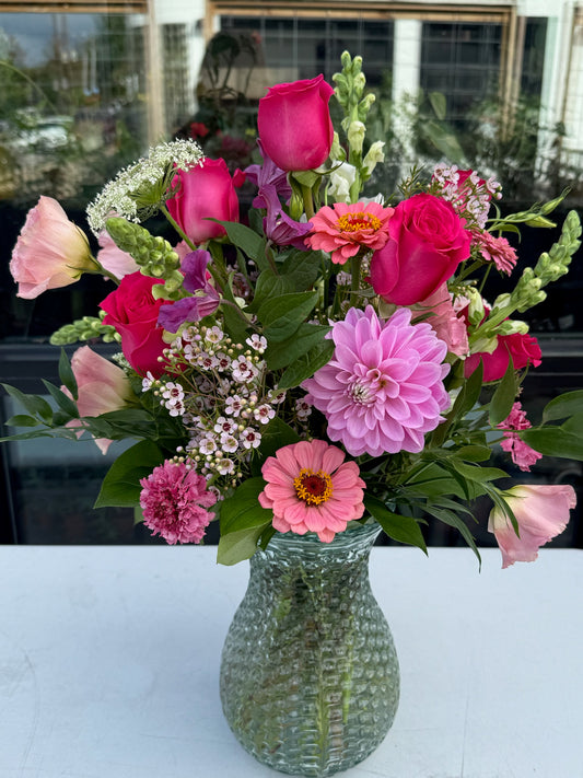 Breast Cancer Awareness Vase Arrangement